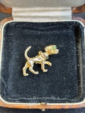 Vintage Articulated Dog Brooch