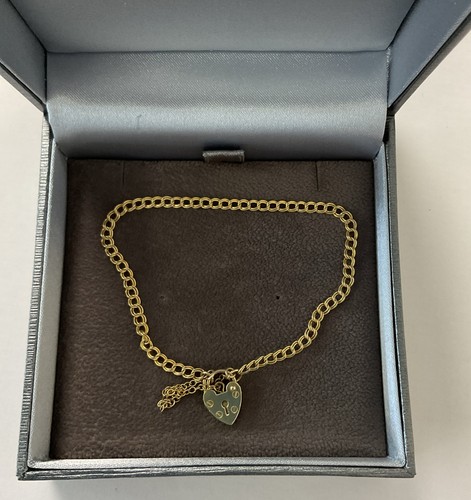9ct gold curb chain bracelet - 9ct,