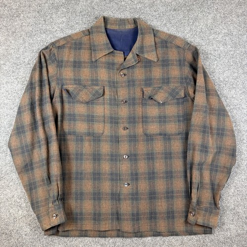 Vintage 60s wool shirt mens - 60s,
