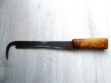 Vintage Garden Scythe Sickle Billhook, Elephant Brand No520A, 14.5inches