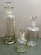 3 Antique Glass Apothecary