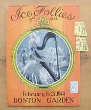 Ice Follies Of 1944 USA Figure Ice Skating Programme Boston Garden + Tickets