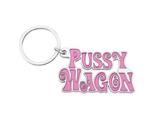 Action Movie Kill Bill Pussy Wagon PINK Logo Alloy Key Chain Key fob Key ring 