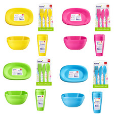 Plastic plates bowls - plates, cutlery