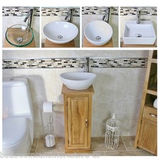 Solid Oak Bathroom Cabinet |