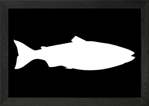 Salmon framed wall art poster - salmon,