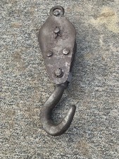 Vintage double   Pulley Tackle Hook  Hoist Rigging 1960 