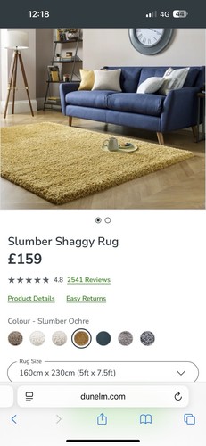 Dunelm slumber shaggy - slumber, rug