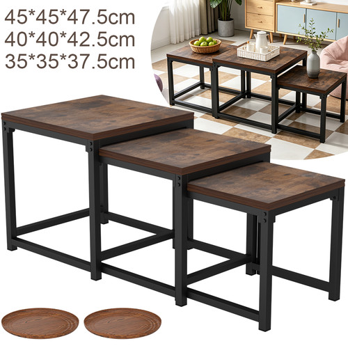 Rustic nesting coffee table - coffee,