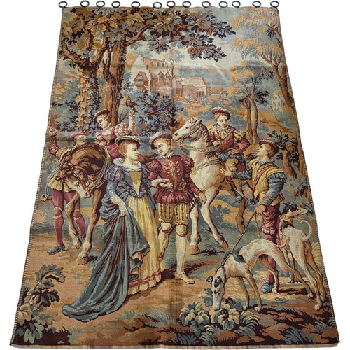 Vintage tapestry with medieval - vintage,