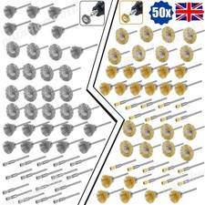 50x Wire Brush Brass Coated