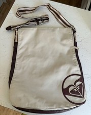 Y2K beige brown quiksilver messenger satchel bag