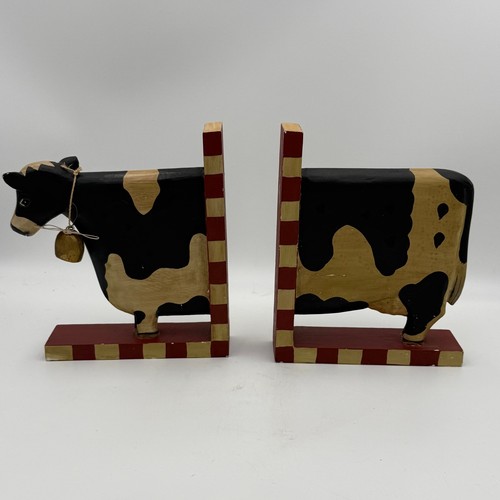 Vintage farmhouse wooden cow - vintage,