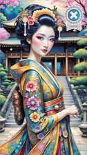 Geisha Girl in Pinks at the