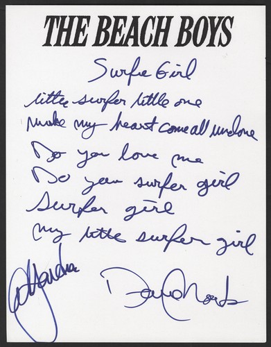 Beach boys signed - beach,