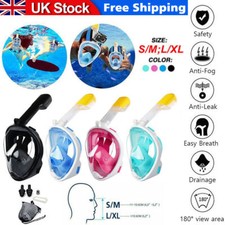 Kids Adults Snorkel Face Mask Swimming Scuba Set Full Anti-Fog Diving For Gopro，