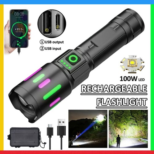 990000lm rechargeable led - rechargeable,