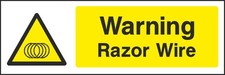 Razor Wire Signs Stickers