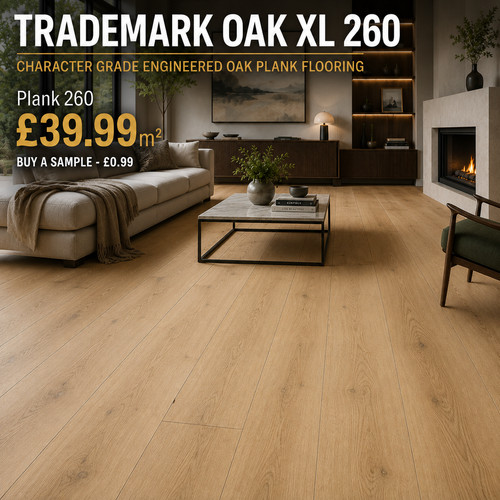 Plank 260mm engineered oak - engineered,