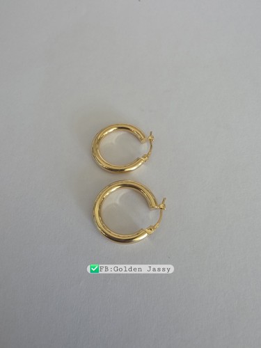 18k real gold plain - plain, 20mm