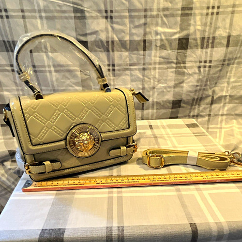 Apricot faux leather quilted - leather,