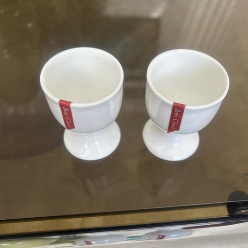 Classic white egg cups - white,
