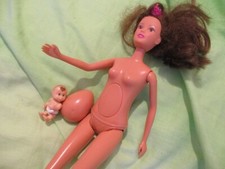 PREGNANT brunette fashion doll