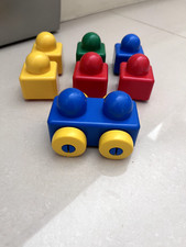 Vintage Lego Duplo Primo car cart wagon large basic bricks bundle x7 items