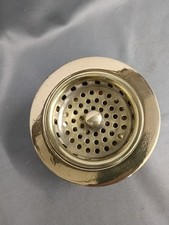 SOLID BARE BRASS BELFAST KITCHEN SINK BASKET WASTE RECLAIMED FULLY  REFURBISHED