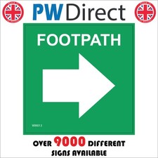 SIGN Footpath Right Arrow