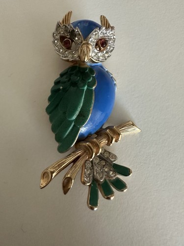 Vintage owl brooch - vintage,