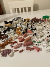 Bundle of Old Vintage Toy Pets & Farm / Wild Animals and Equipment