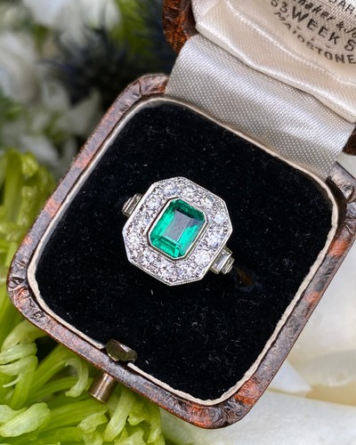 Art deco emerald - emerald, and