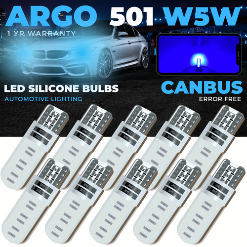 501 blue led car bulbs - 501,