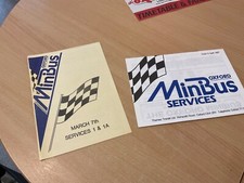 1980’S OXFORD  MINIBUS SERVICES  TIMETABLE SHEETS X 2 AS SHOWN