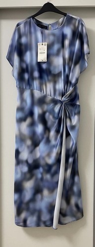 Zara blue satin tie dye - tie-dye, print