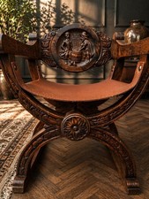 RARE ANTIQUE MONKS CHAIR