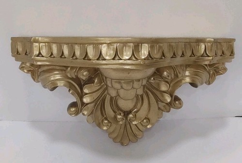 Ornate gold wall shelf - ornate,