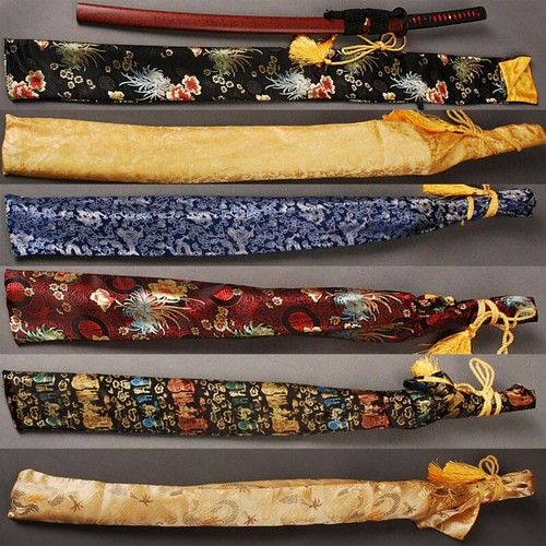 Silk samurai sword bag - silk,