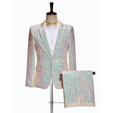 Men's Glitter Sequins 2Pcs