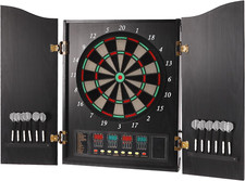 Electronic Dart Machine with Cabinet, 27 Games, 12 Darts & 88 Heads Included