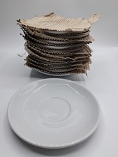 Tea Cup Saucer Set X12 150mm Tea Cups White Porcelain Olympia