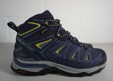 Womens Salomon X Ultra Mid GTX Goretex Blue Walking Hiking Boots - UK 4