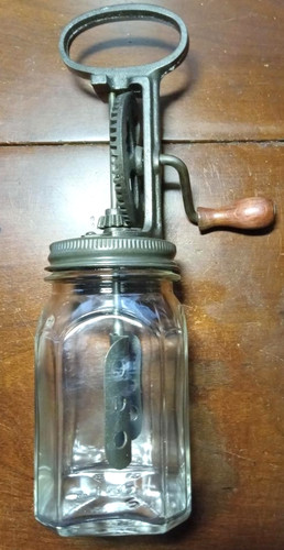 Glass butter churn one pint - churn,