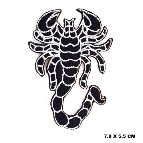 Black scorpion embroidered - black,