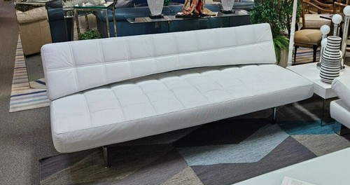 White tufted leather - white, bed