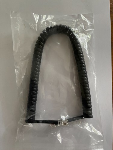 Black telephone handset coiled - handset,