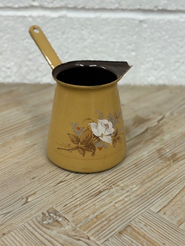 Vintage floral enamel jug - vintage,
