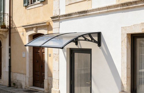 Front door canopy porch window - front,