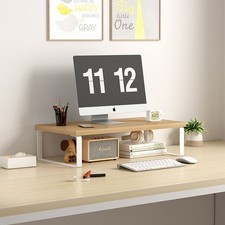 Computer Desktop Monitor Stand Laptop TV Display Screen Storage PC Riser Shelf